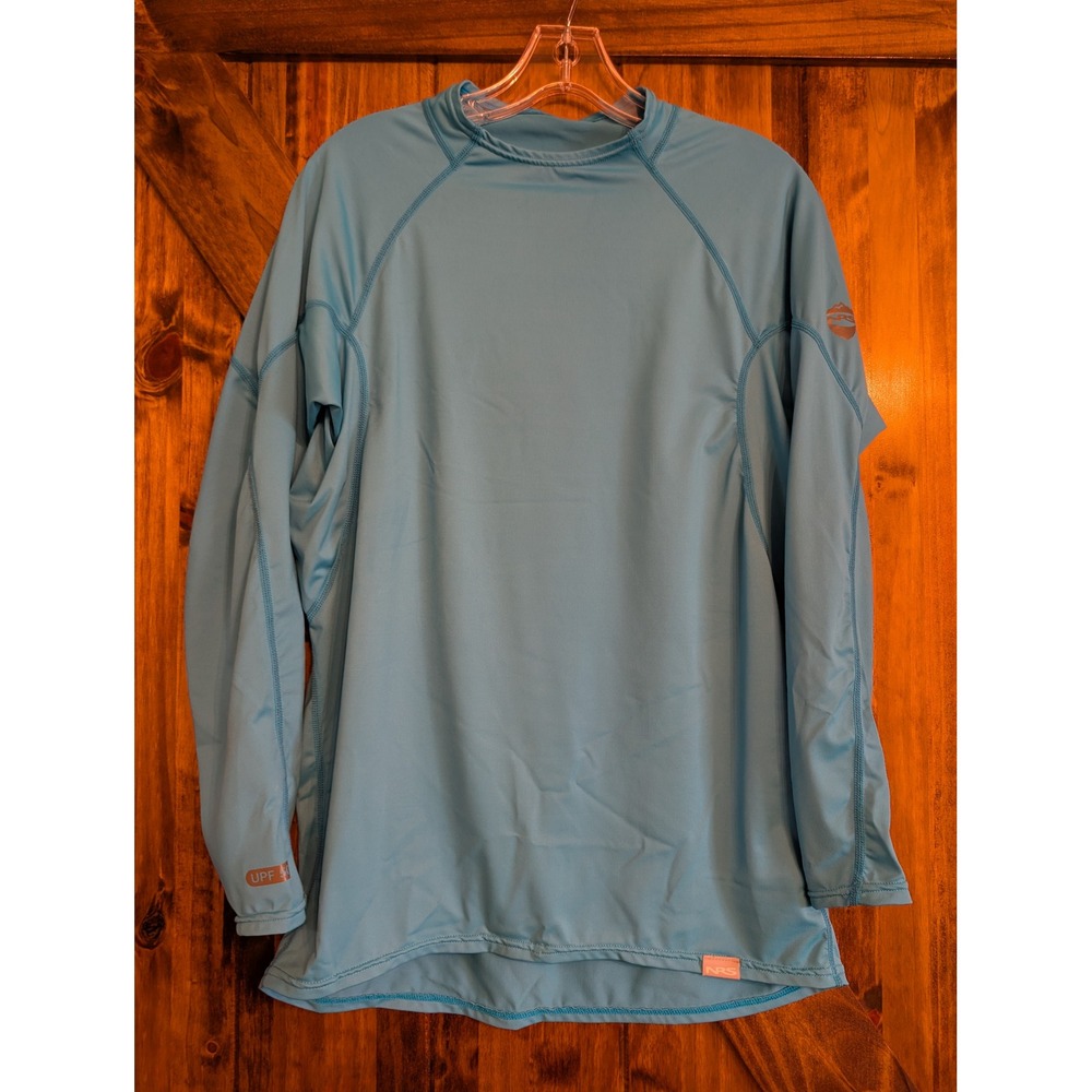 NRS H2Core Silkweight Rash Guard Mens XXL Blue Long Sleeve UPF 50+ Sun Shirt